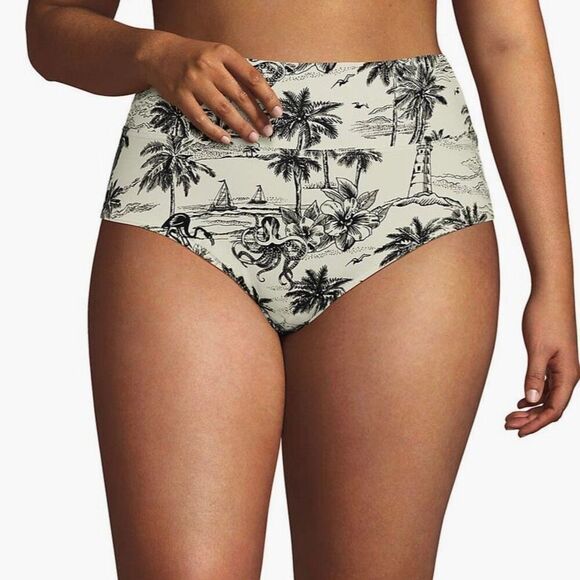 Lands End Pinchless High Waisted Bikini Bottoms 16 NWT - Picture 1 of 7